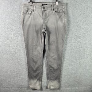 White House Black Market Jeans Womens Size 10 Gray Dip Dye Ombre Skinny Denim